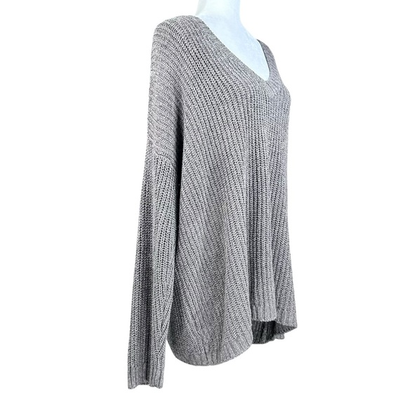 Soft Surroundings V-neck Ribbed Sweater Oversized Slouchy Cozy Relaxed - Picture 2 of 8